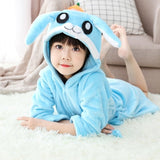 Children Bathrobe for Girls Kigurumi Unicorn Pyjamas Kids Colar Fleece Boys Bathrobes Nightgown Baby Sleepwear Hoodie Bath Robe