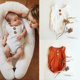 2019 Baby boy Girl  clothing white orange line cotton Button Romper Jumpsuit for Kid clothes toddler Children newborn
