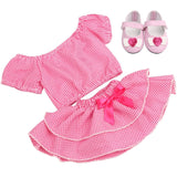 18 inch Girls doll dress Unicorn suit lace skirt with shoes American new born clothes Baby toys fit 43 cm baby dolls c179