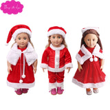 Doll clothes Christmas dress suit Discount sale fit 18 inch Girl dolls and 43 cm baby dolls c43-c647