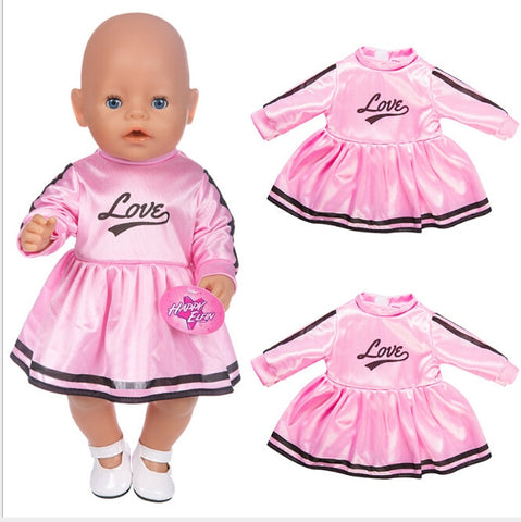 Sport Dress Fit 17 inch 43cm Doll Clothes Born Baby Doll Clothes dress For Baby Birthday Festival Gift