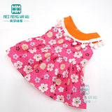 Doll clothes for 43 cm baby new born doll fashion Cartoon skirt girl dress