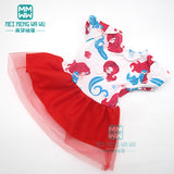 Doll clothes for 43 cm baby new born doll fashion Cartoon skirt girl dress