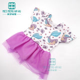 Doll clothes for 43 cm baby new born doll fashion Cartoon skirt girl dress
