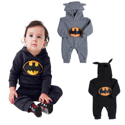 Cute Infant Toddler Baby Boy Girl Cotton Long Sleeve Bats Romper Jumpsuit Clothes Autumn Winter Warm Outfits 0-24M