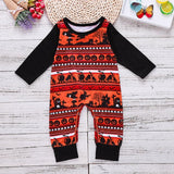 New Newborn Baby Ropmer Cartoon Pumpkin Scene Halloween Printed Long Sleeve Baby Boy Girl Clothes Cotton Sleepwear Baby Rompers