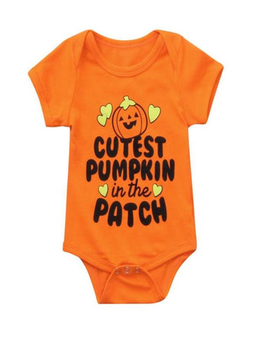 #4 2018 NEW Fashion Newborn Infant Baby Girls Boys Letter Print Romper Jumpsuit Halloween Outfits