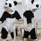 2019 Winter Baby Boys Girls Ropmers Kids Warm Panda Animal Pajamas Overall Toddler Thicken Sleepwear Clothes Baby Jumpsuit0-3Y