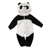 2019 Winter Baby Boys Girls Ropmers Kids Warm Panda Animal Pajamas Overall Toddler Thicken Sleepwear Clothes Baby Jumpsuit0-3Y