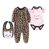 High Quality Newborn Rompers Cotton 3pcs Set Jumpsuit For Baby Infant Boy Girl Christmas Birthday Gift Cute Baby Cartoon Costume