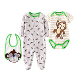 High Quality Newborn Rompers Cotton 3pcs Set Jumpsuit For Baby Infant Boy Girl Christmas Birthday Gift Cute Baby Cartoon Costume