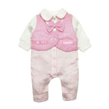 Newborn Baby Girl Clothes New Fashion Child-Clothing Long Sleeve Cotton Gentleman Baby Romper Infant Baby Boy Girl Ropmers