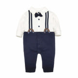 Newborn Baby Girl Clothes New Fashion Child-Clothing Long Sleeve Cotton Gentleman Baby Romper Infant Baby Boy Girl Ropmers