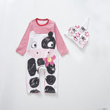 Spring New Fashion Newborn Baby Ropmer Cartoon Long Sleeve Zebra Cow Print Baby Boy Girl Clothes Cotton Sleepwear Baby Rompers