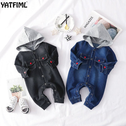 YATFIML 2019 Autumn Winter Patchwork BABY clothing toddler kids Ropmer Overalls for Newborn baby Children's playsuit 0-24M