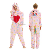 New Unicorn Pajamas onesie Women Kugurumi panda Winter Flannel Pajama Kigurumi Adult Nightie Stitch unicornio Sleepwear Overalls