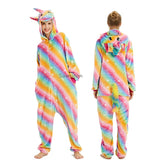 New Unicorn Pajamas onesie Women Kugurumi panda Winter Flannel Pajama Kigurumi Adult Nightie Stitch unicornio Sleepwear Overalls