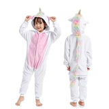 Girls Boys Winter Kigurumi Pajamas Unicorn Cartoon Anime Animal Onesies Kids Sleepwear Flannel Warm Jumpsuit Children Pajamas