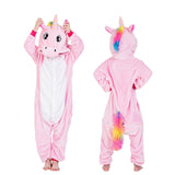 Girls Boys Winter Kigurumi Pajamas Unicorn Cartoon Anime Animal Onesies Kids Sleepwear Flannel Warm Jumpsuit Children Pajamas