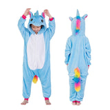 Girls Boys Winter Kigurumi Pajamas Unicorn Cartoon Anime Animal Onesies Kids Sleepwear Flannel Warm Jumpsuit Children Pajamas