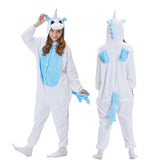 Girls Boys Winter Kigurumi Pajamas Unicorn Cartoon Anime Animal Onesies Kids Sleepwear Flannel Warm Jumpsuit Children Pajamas
