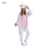Girls Boys Winter Kigurumi Pajamas Unicorn Cartoon Anime Animal Onesies Kids Sleepwear Flannel Warm Jumpsuit Children Pajamas