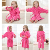 Baby Robe Cartoon Hoodies Girl Boys Sleepwear Good Quality Bath Towels Kids Soft Bathrobe Pajamas Children's Clothing