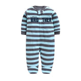 Footed Newborn Baby Rompers Pjms 2019 Fall Winter Fleece Warm Little Brother All Star Baby Pajamas Infant jumpsuits Sleepwear