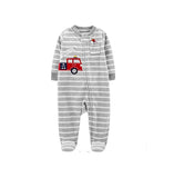 Footed Newborn Baby Rompers Pjms 2019 Fall Winter Fleece Warm Little Brother All Star Baby Pajamas Infant jumpsuits Sleepwear