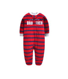 Footed Newborn Baby Rompers Pjms 2019 Fall Winter Fleece Warm Little Brother All Star Baby Pajamas Infant jumpsuits Sleepwear