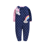 Footed Newborn Baby Rompers Pjms 2019 Fall Winter Fleece Warm Little Brother All Star Baby Pajamas Infant jumpsuits Sleepwear