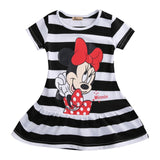 2019 New Summer Cotton Baby Girls Cartoon Long Sleeves Dress Children's Clothing Kids Princess Dresses Casual Clothes 0-2Years
