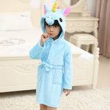 Kigurumi Unicorn Hooded Children Bathrobes Kids Star rainbow Bath Robe Animal For Boys Girls Pyjamas Nightgown Kids Sleepwear