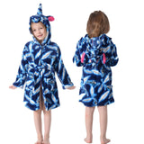 Kigurumi Unicorn Hooded Children Bathrobes Kids Star rainbow Bath Robe Animal For Boys Girls Pyjamas Nightgown Kids Sleepwear