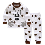 Children Casual Pajamas Clothing Set Boys & Girls Cartoon Sleepwear Suit Sets Kids Long-sleeved+Pant 2-Piece Cotton Pajamas Sets