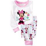 Minnie Cartoon Baby Girl Clothing Sets Cute Printing Long Sleeve T shirt + Casual Pant 2PCS Pajama Sets Kids Girl Sleepwear