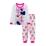 Minnie Cartoon Baby Girl Clothing Sets Cute Printing Long Sleeve T shirt + Casual Pant 2PCS Pajama Sets Kids Girl Sleepwear