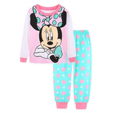 Minnie Cartoon Baby Girl Clothing Sets Cute Printing Long Sleeve T shirt + Casual Pant 2PCS Pajama Sets Kids Girl Sleepwear