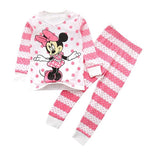 Minnie Cartoon Baby Girl Clothing Sets Cute Printing Long Sleeve T shirt + Casual Pant 2PCS Pajama Sets Kids Girl Sleepwear