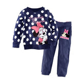 Minnie Cartoon Baby Girl Clothing Sets Cute Printing Long Sleeve T shirt + Casual Pant 2PCS Pajama Sets Kids Girl Sleepwear