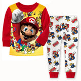 Cartoon Toddler Kids Pajamas Set Super Hero Mario Sleepwear Boys Nightwear Children Pajamas Sets Fashion Baby Clothing 1-7Y