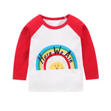 Fashion Brand Girls T-shirt Kids Tops Tee Designer Toddler Baby Boys T Shirts Cotton Long Sleeve Children Tops Tee baby girls