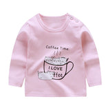 Fashion Brand Girls T-shirt Kids Tops Tee Designer Toddler Baby Boys T Shirts Cotton Long Sleeve Children Tops Tee baby girls