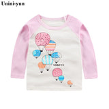 Fashion Brand Girls T-shirt Kids Tops Tee Designer Toddler Baby Boys T Shirts Cotton Long Sleeve Children Tops Tee baby girls