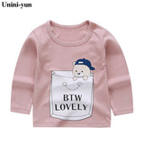 Fashion Brand Girls T-shirt Kids Tops Tee Designer Toddler Baby Boys T Shirts Cotton Long Sleeve Children Tops Tee baby girls
