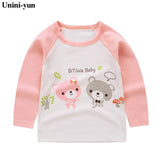 Fashion Brand Girls T-shirt Kids Tops Tee Designer Toddler Baby Boys T Shirts Cotton Long Sleeve Children Tops Tee baby girls