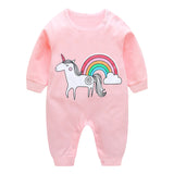 VTOM Baby Infant  Rompers Baby Boys Girls Long-Sleeved Rompers Cartoon Infant Jumpsuit  Baby Toddler Clothes BB8-2