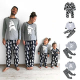 CYSINCOS New Casual Family Matching Pyjamas  Set Cartoon Bear Kids Sleepwear Nightwear Christmas Family Matching Clothes