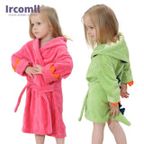 Children Cartoon Robes Animal Sleepwear for 0-8 Years Boys Girls Flannel Pajamas Baby Bathrobe kids Home wear  Romper