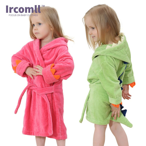 Children Cartoon Robes Animal Sleepwear for 0-8 Years Boys Girls Flannel Pajamas Baby Bathrobe kids Home wear  Romper